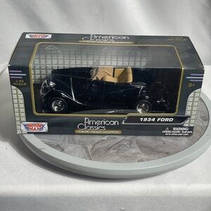 Motor Max American Classics 1934 Ford 1:24 Diecast Black Car NIB